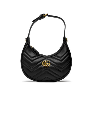 Gucci Half Moon Marmont Leather Shoulder Bag 864452 AKJ9I 1000