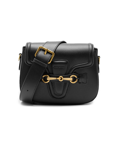 Gucci Lady Web Leather Shoulder Bag Black 446622 BLKCD 2000