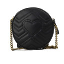 Сумка Gucci Mini Bolso De Hombro Redondo Negro Matelasse GG Marmont 186070 MBDHR 8690