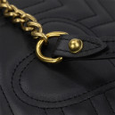 Сумка Gucci Mini Bolso De Hombro Redondo Negro Matelasse GG Marmont 186070 MBDHR 8690