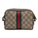 Сумка Gucci Beige Ebony GG Supreme Canvas and Leather Mini Ophidia Crossbody Bag 816357 96IWG 8745