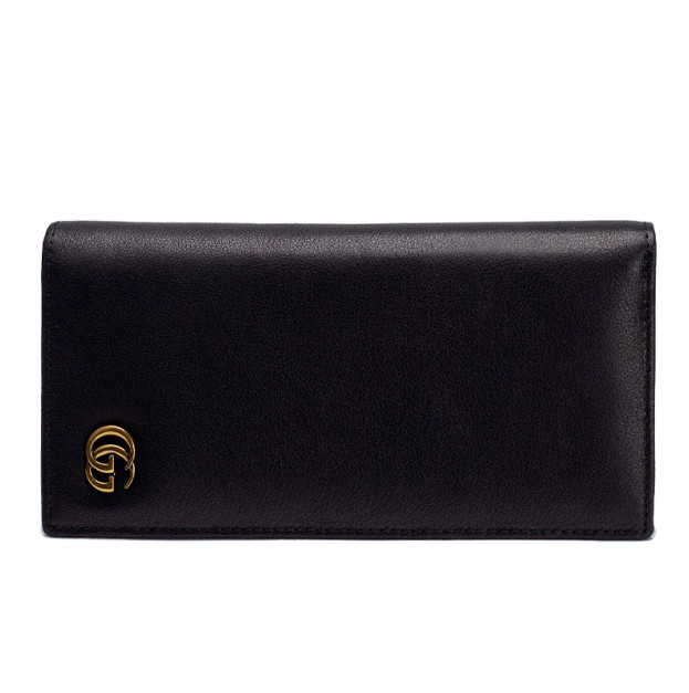 Гаманець Gucci Marmont G Black Leather Bifold Long Wallet Purse