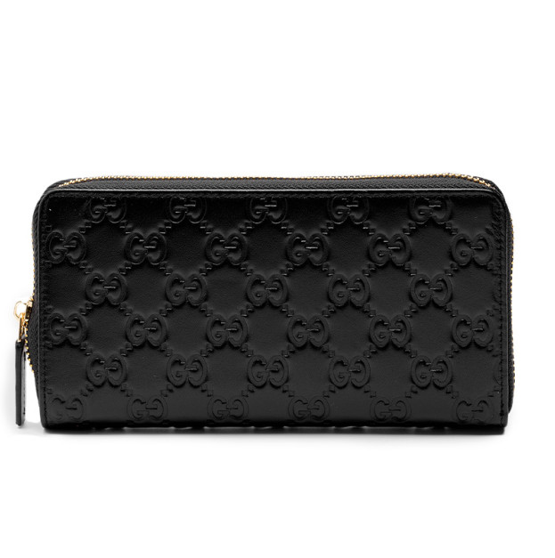 Гаманець Gucci Black Guccissima Zip-Around Wallet