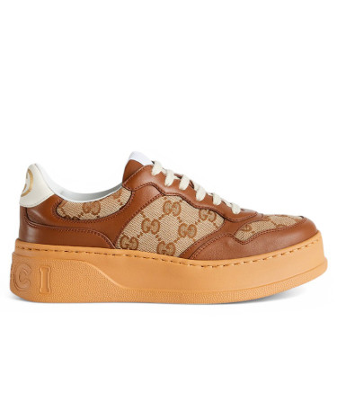 Gucci GG Brown Leather Canvas 676092 UPG20 2866